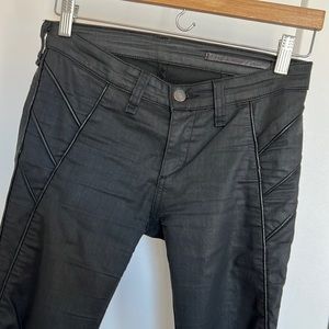 Rag & Bone Skinny Jeans with leather piping